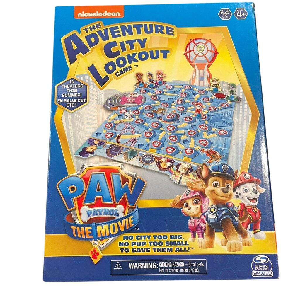 Paw Patrol Board Game Adventure City Lookout The Movie 2021 NEW Sealed Age 4+